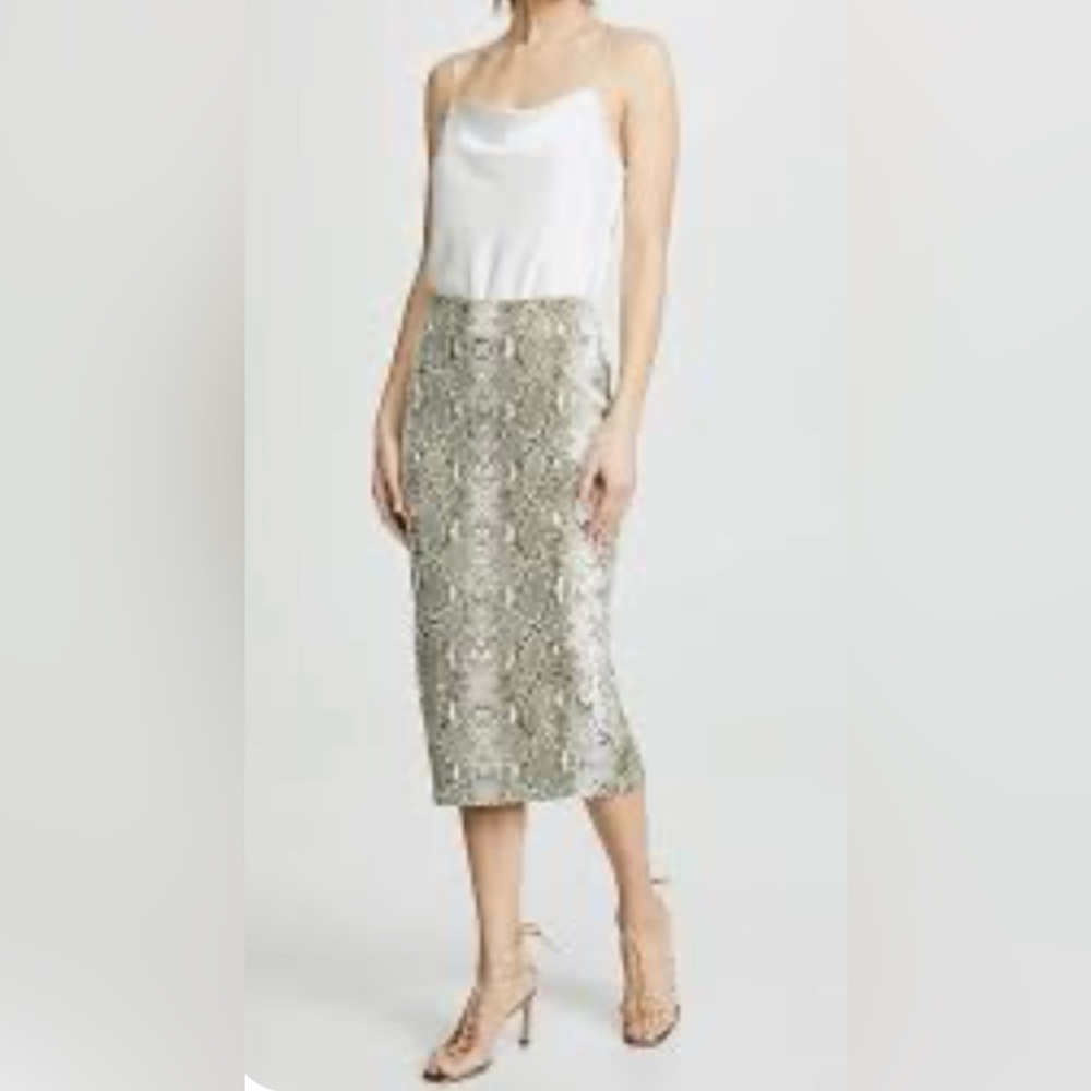 Abercrombie & Fitch Satin SCULP MIDI Skirt